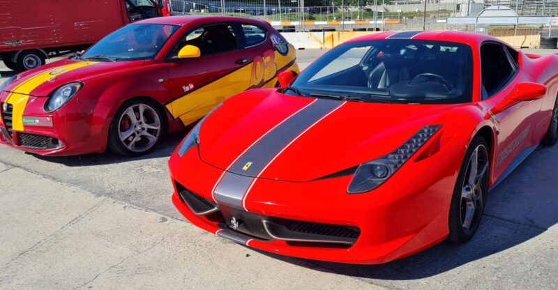 Drive a Ferrari 458 and Alfa Romeo on a Race Track Inc Video - Key Points