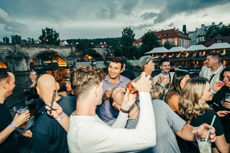 Drunken Monkey Prague Sunset Booze Cruise Open Bar to Duplex - Key Points