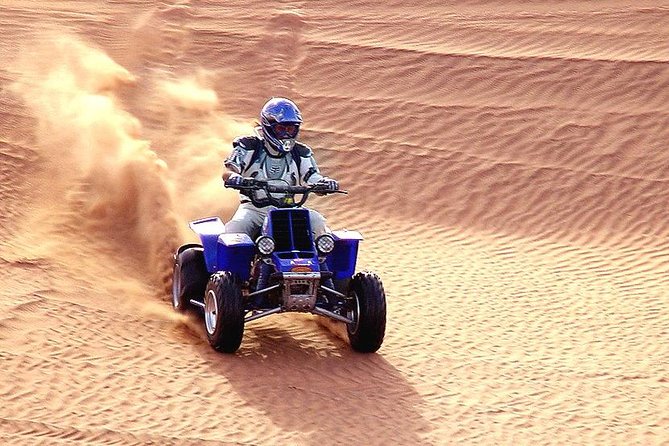 Dubai 30 Mins Quad Bike With Evening Safari and Ferrari World - Bedouin Camp Experience