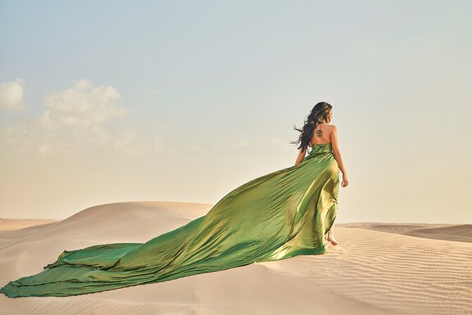 Dubai Desert Flying Dress Photoshoot - Private Tour/Activity
