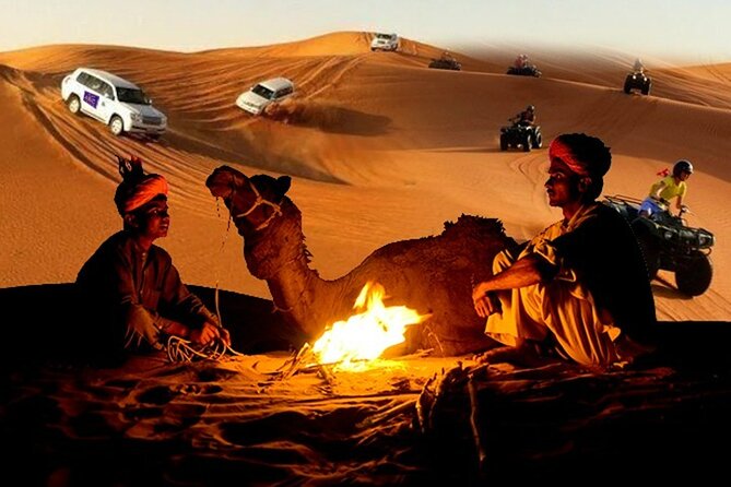 Dubai Desert Safari Dune Bashing, 60min ATV Quad, Camel Ride, BBQ - Traditional Arabic Welcomes and Entertainment