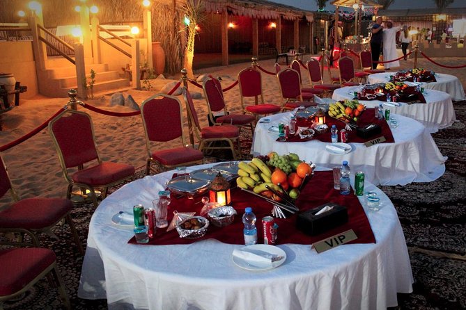 Dubai Desert Safari Evening With VIP Treat , BBQ Buffet and Exciting Liveshows - Photoshoot in Arabian Attire