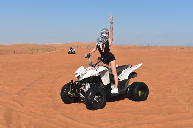 Dubai Desert Safari & Quad Bike Sand Board Camel Ride BBQ Dinner - Delectable Dining Experience