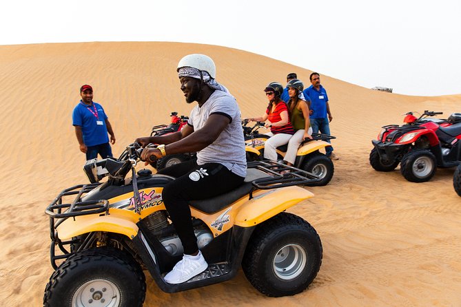 Dubai Desert Safari With Quads, BBQ Dinner, Camel Ride, & Shows - Belly Dancing and Tanoura Show