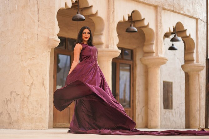 Dubai: Flying Dress With Photography and Thrilling Dune Drive - Transportation and Guides