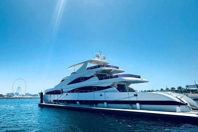 Dubai Harbour Super Yacht Experience With Live Station & Drinks - Onboard Entertainment and Amenities