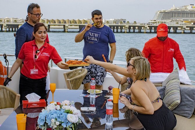 Dubai Harbour Super Yacht Experience With Live Station & Drinks - Highly Rated Customer Experiences