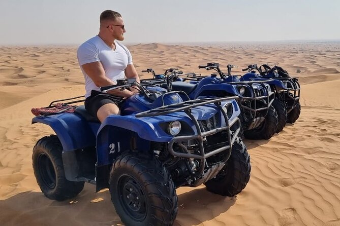 Dubai Long Self-Drive Quadbike With Camel and Falcon - Majestic Camel Ride