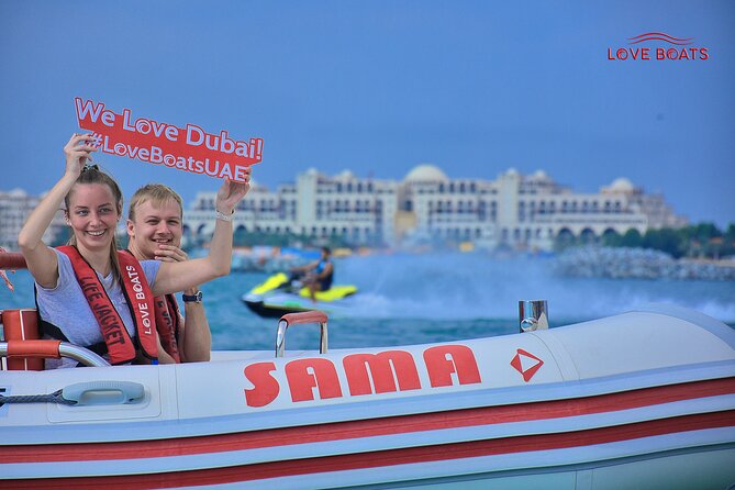Dubai Speedboat Tour: JBR Skyline, Atlantis, Burj AlArab Optional - Inclusions