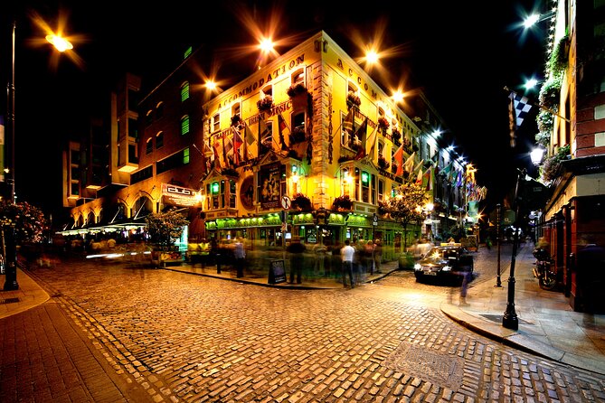 Dublin Live Guided Panoramic Open-Top Night Bus Tour - Duration and Capacity