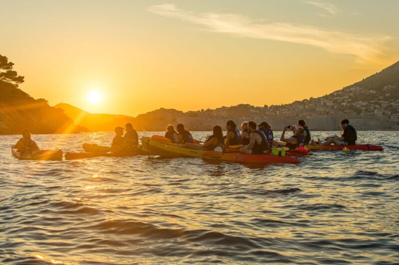 Dubrovnik: Guided Sunset Sea Kayaking With Snacks and Wine - Itinerary and Highlights
