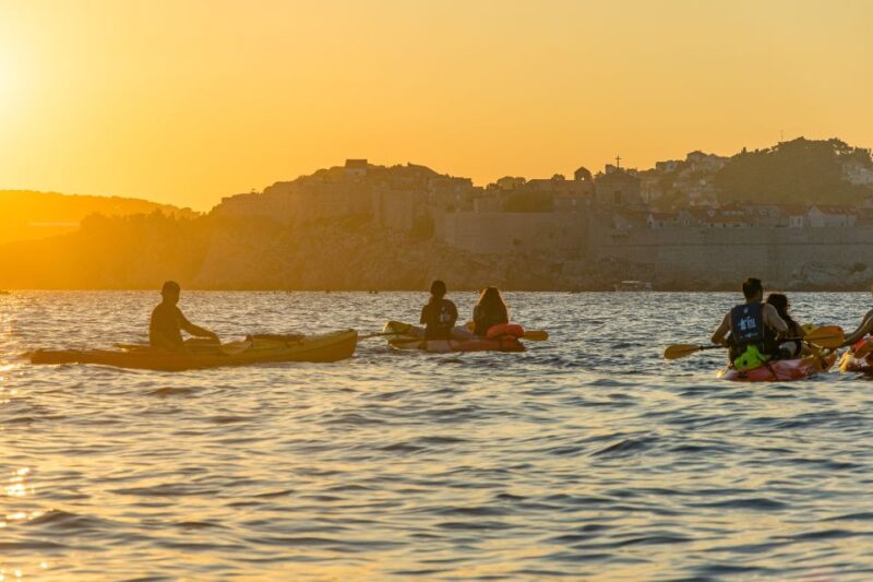 Dubrovnik: Guided Sunset Sea Kayaking With Snacks and Wine - Kayaking Experience