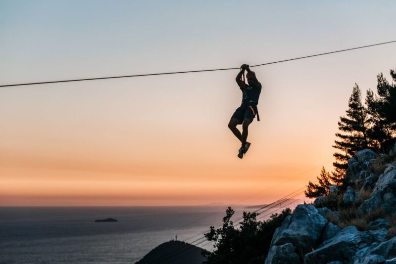 Dubrovnik: Sunset Zip Line Experience Followed by Wine - Adrenaline-Filled Zip Line Ride