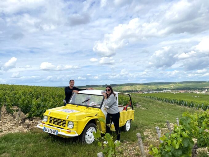 E-Mehari Tour and Tasting Chablis Clotilde Davenne - Crémant De Bourgogne Sampling