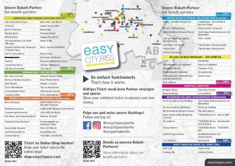EasyCityPass Berlin: Zone AB Public Transport and Discounts - Luggage and Pets