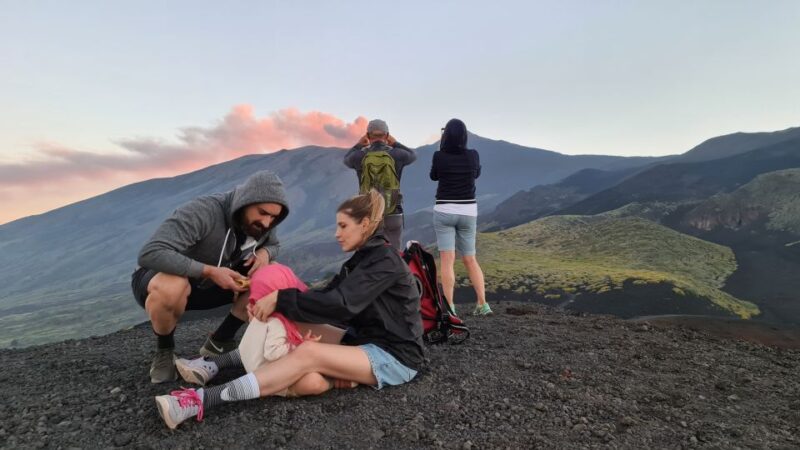 Etna North Sunset: Summit Area & Craters of 2002 - Key Points
