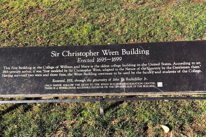Exclusive Private Tour of Historic William and Mary College - Highlights of the Wren Building