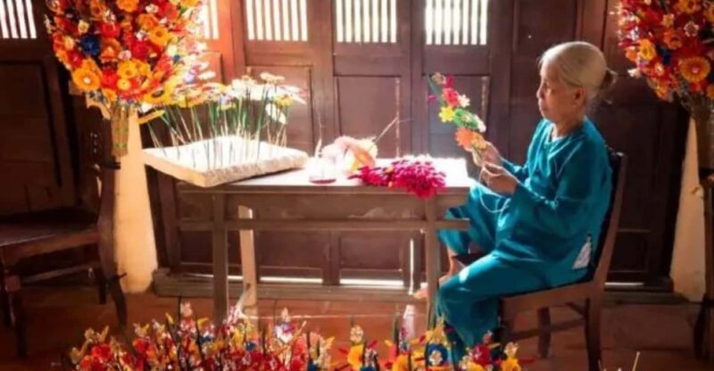 Explore the Art of Handicraft in Traditional Hue - Thanh Tien Paper Flower Village