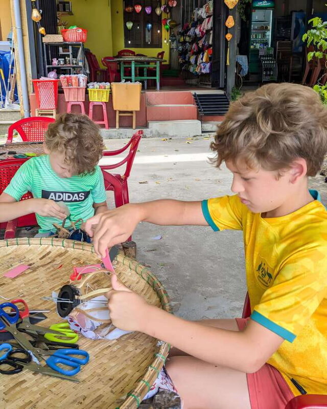 Exploring the Waterways - Cam Thanh Coconut -Lantern Making - Paddling the Bamboo Basket Boats