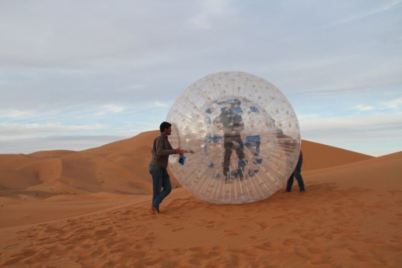 Extreme Adventure With Harness Zorbing in Merzouga Dunes - Zorbing Description