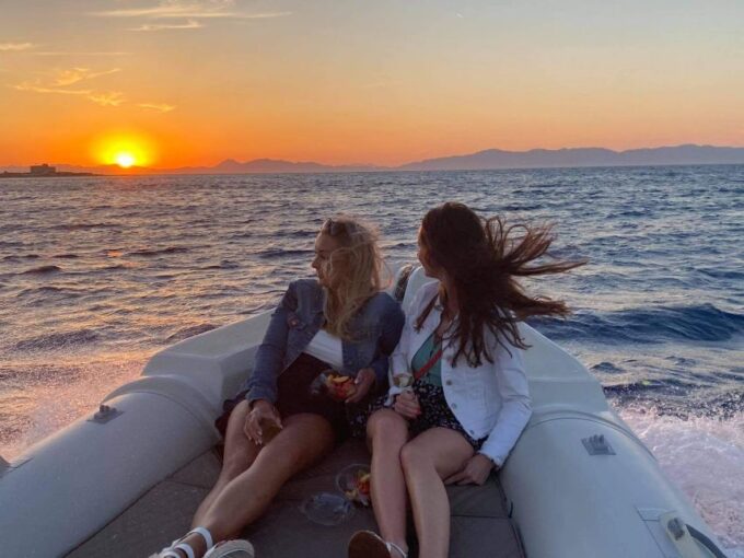 Faliraki: Evening RIB Cruise With Champagne and Sunset Views - Onboard Refreshments