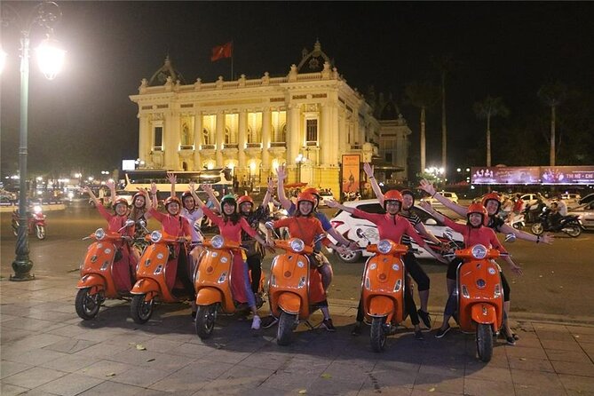 Female Riders Vespa Night Street Food + Train Street Food 4 Hours - Vespa Ride and Drivers