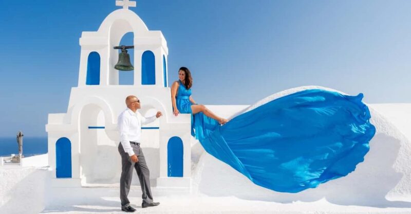 Flying Dress Dream Photoshoot Santorini - Pricing and Booking