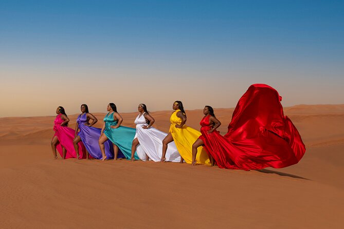Flying Dress Photoshoot Activity in Dubai - Delivery of Edited Photographs