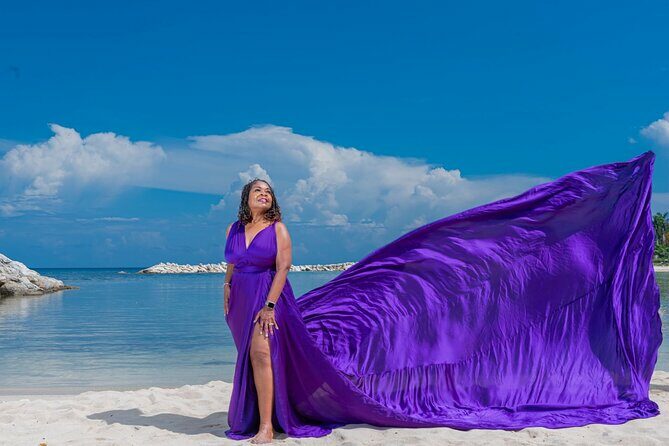 Flying Dress Photoshoot at Doctors Cave Beach Montego Bay Jamaica - The Sum Up