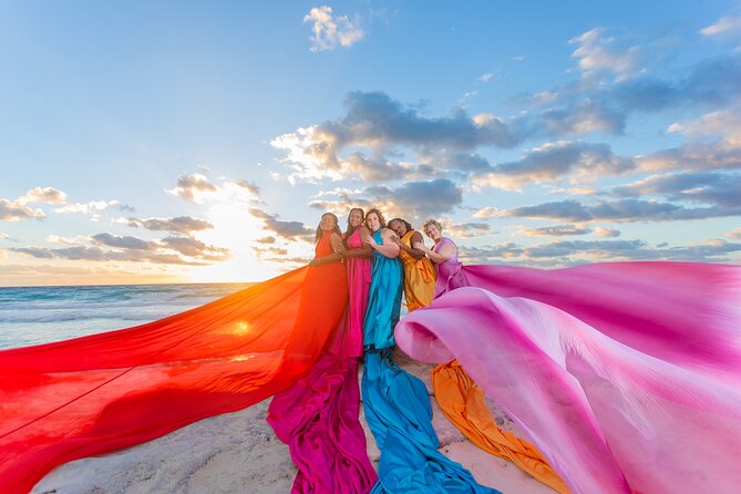 Flying Dress Photoshoot Cancun - Stunning Locations and Sunset