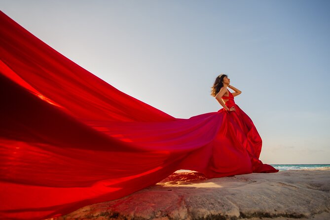 Flying Dress Photoshoot Cancun - Makeup Artist Addition and Inquiry