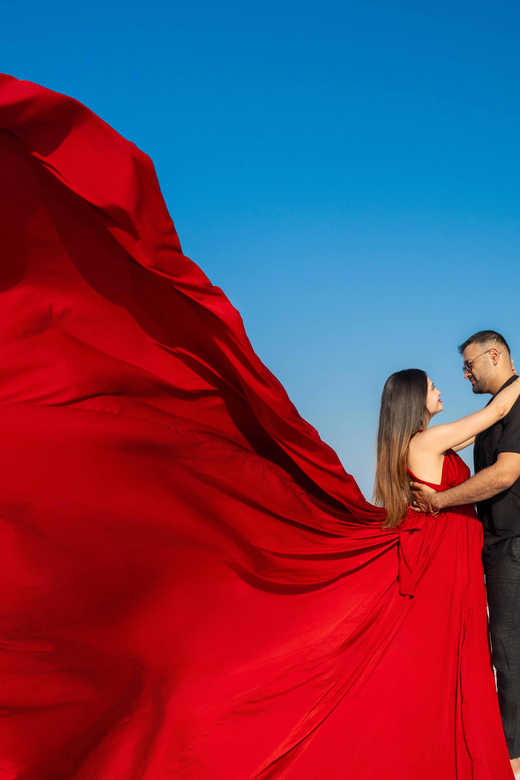 Flying Dress Photoshoot in Santorini - Included Services