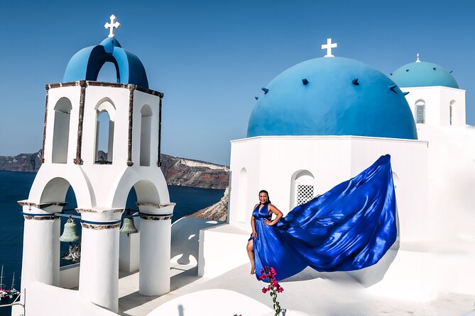 Flying Dress Photoshoot in Santorini With Hotel Pickup - Location