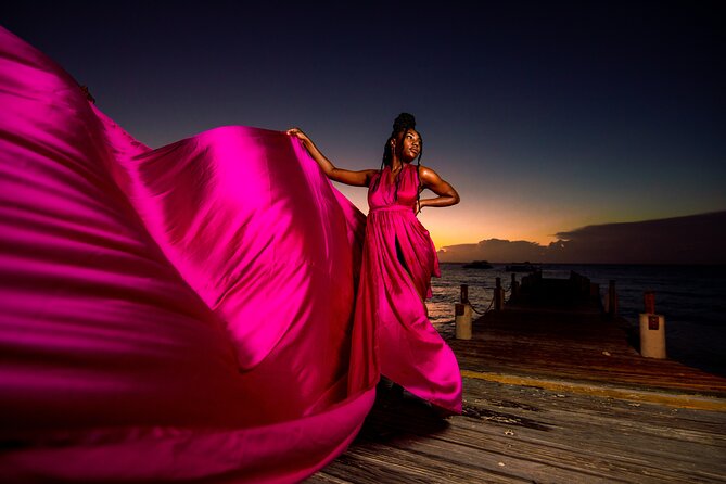 Flying Dress Photoshoot in the Turks and Caicos - Preparing for the Photoshoot