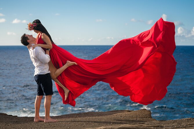 Flying Dress Photoshoot on Oahu - Meeting Point and Pickup Option