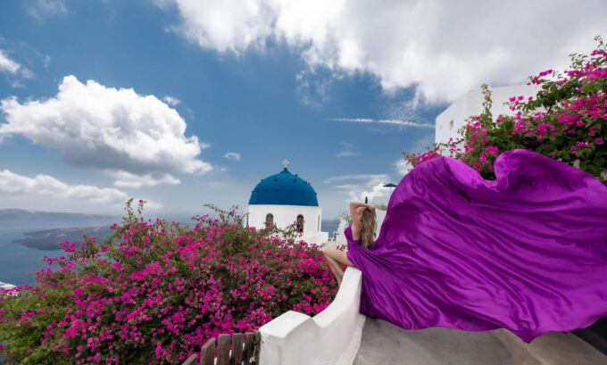 Flying Dress Photoshoot Santorini - Transportation and Additional Services