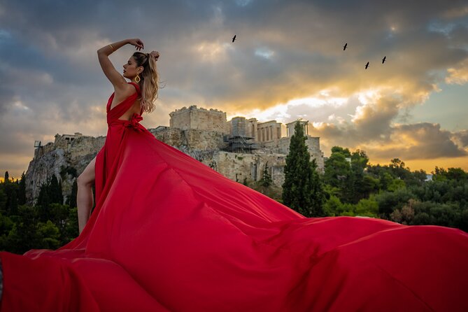 Flying Dress Private Photoshoot in Athens - Personalized Photography and Editing