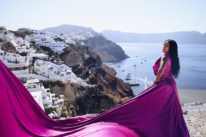 Flying Dress Private Photoshoot Santorini - Photography Experience