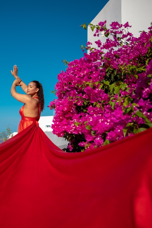Flying Dress Santorini Photoshoot - Key Points