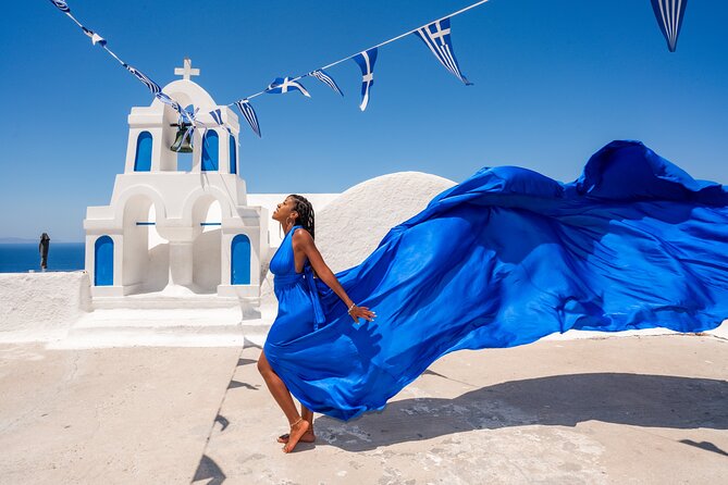 Flying Dresses Oia Photoshoot - Accessibility Details