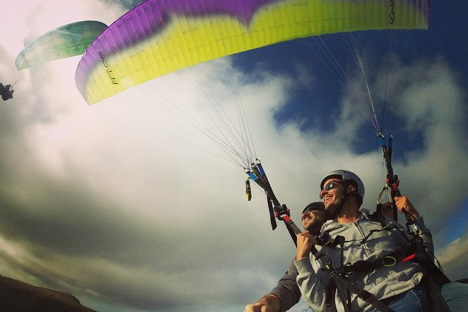 Flying Paragliders Over Lanzarote - Paragliding Photography and Videography