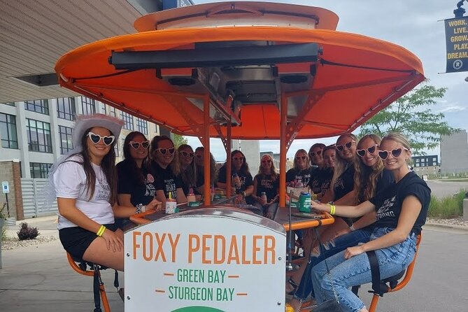 Foxy Pedaler Green Bay Party Bike Private Tour - Party Bike Features