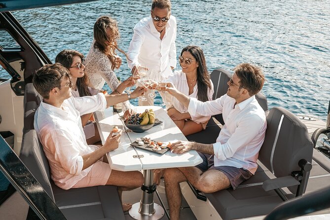 French Riviera Boat Charter, on Modern SAXDOR 320, Monaco or Nice - Ideal for Families and Groups