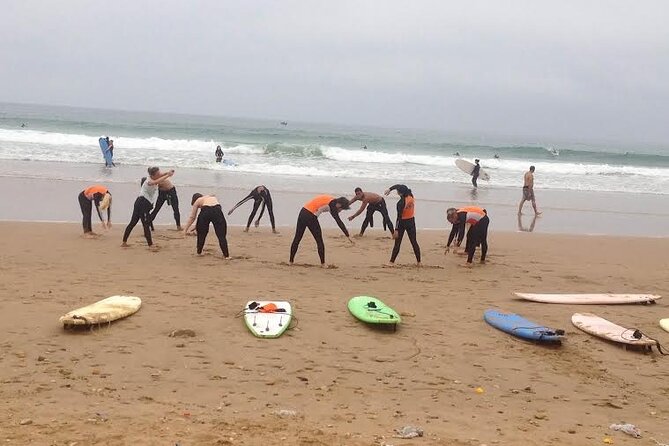 From Agadir: Taghazout 2 Hour Surf Experience With Transfer - Warm-up and Instruction
