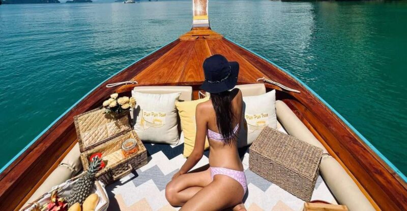 From Ao Nang: Private Luxury Longtail Boat - Dining and Refreshments
