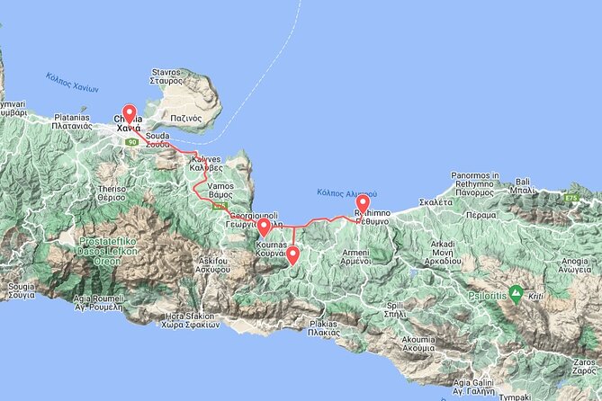 From Chania: Rethymno Town - Argiroupolis Village - Kournas Lake - Private Transportation