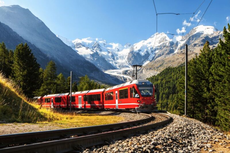 From Colico Railway Station: Bernina Train Ticket - Arrival in Tirano