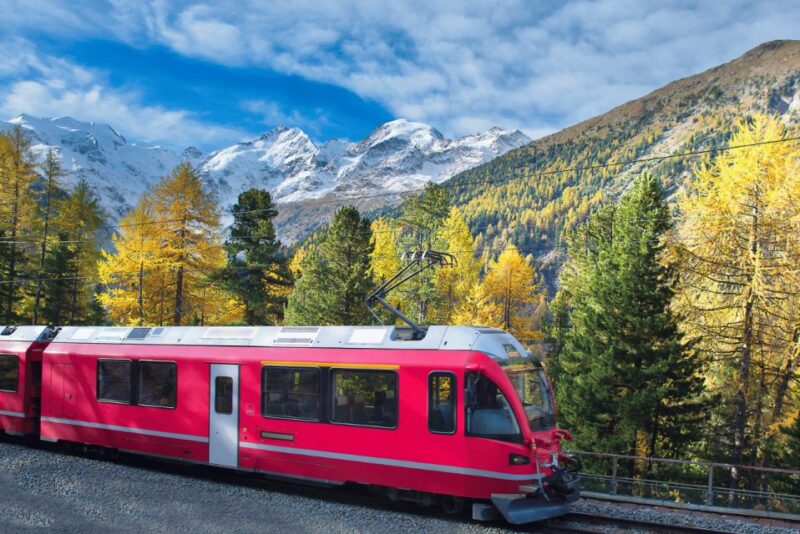 From Colico Railway Station: Bernina Train Ticket - Departure From Saint Moritz