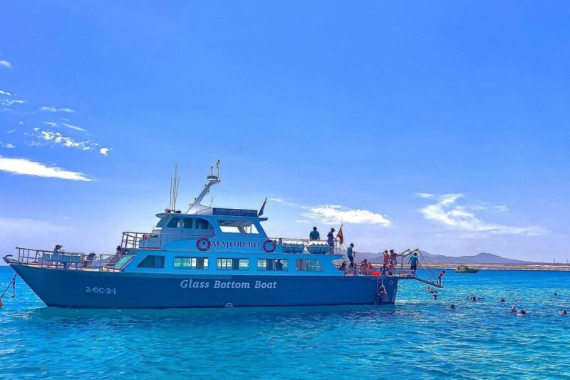 From Corralejo: Lobos Island Boat and Snorkel Activity - La Caldera Volcano