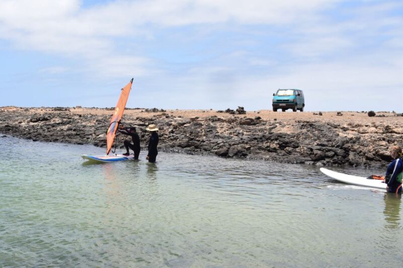 From Corralejo: Small Group Windsurfing Class in El Cotillo - Meeting Point and Pickup